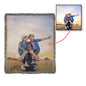 Heirloom Photo Woven Blanket, Personalised blanket gift for Wife, Girlfriend, Soulmate, Birthday, Anniversary and Valentine's day gift.