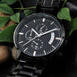 Customize Engraved Black Chronograph WatchCustomize Engraved Black Chronograph Watch