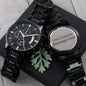 Customize Engraved Black Chronograph WatchCustomize Engraved Black Chronograph Watch