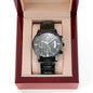 Customize Engraved Black Chronograph WatchCustomize Engraved Black Chronograph Watch