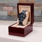 Customize Engraved Black Chronograph WatchCustomize Engraved Black Chronograph Watch