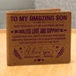 To My Amazing Son Leather wallet