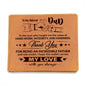 To My Beloved Dad Leather Wallet
