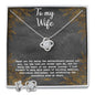 To My Wife - Love Knot Earring & Necklace SetWife - Love Knot Earring & Necklace Set