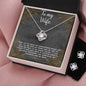 To My Wife - Love Knot Earring & Necklace SetWife - Love Knot Earring & Necklace Set