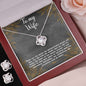 To My Wife - Love Knot Earring & Necklace SetWife - Love Knot Earring & Necklace Set