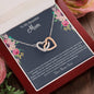 Interlocking Hearts Necklace To My Beautiful MumInterlocking Hearts Necklace