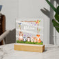 Acrylic Square Night light Personalized gift for your Children's, Son, Daughter, New Baby, Table Lamp, Birthday day gift for Son and Daughter