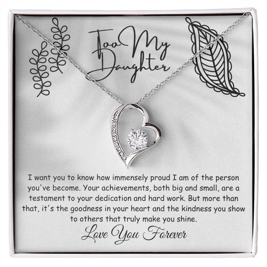 To My Daughter - Forever Love NecklaceDaughter - Forever Love Necklace